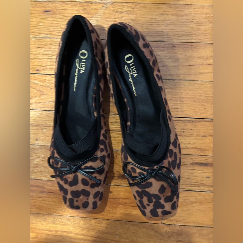 NEW leopard Ballet Flats 8.5